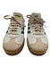 Adidas Shoe Size 11 Cream Beige & Green Leather Upper T Toe Suede Sneakers Cream Beige & Green / 11
