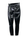 Spanx Size XS Black Polyester Blend Faux Leather Stitching Detail Leggings Black / XS