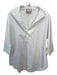 Tuckernuck Size XXS White Cotton & Spandex Mandarin Collar Pearl Button Top White / XXS