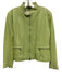 A. Raspini Size 46 Light Green Leather Zip Pockets double zip Paneled Jacket Light Green / 46
