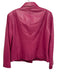Yvonne Le Marie Size 8 Magenta Pink Lamb leather Side Zip Paneled Collar Jacket Magenta Pink / 8