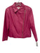 Yvonne Le Marie Size 8 Magenta Pink Lamb leather Side Zip Paneled Collar Jacket Magenta Pink / 8