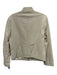 A. Raspini Size 44 Beige Leather Zip Pockets double zip Princess Seams Jacket Beige / 44
