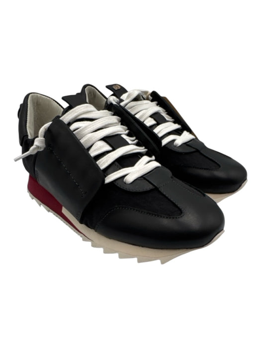 Esse Ut Esse Shoe Size 36 Black, Red, White Leather & Nylon Round Toe Sneakers Black, Red, White / 36