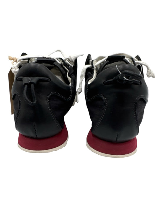 Esse Ut Esse Shoe Size 36 Black, Red, White Leather & Nylon Round Toe Sneakers Black, Red, White / 36