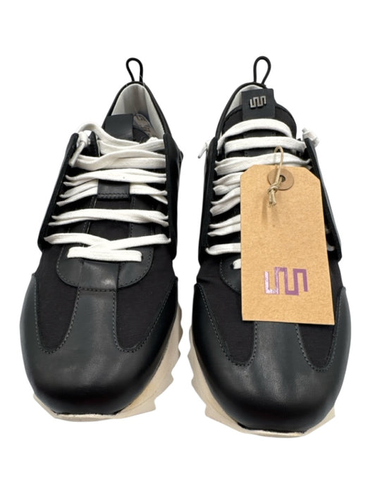 Esse Ut Esse Shoe Size 40 Black, Red, White Leather & Nylon Round Toe Sneakers Black, Red, White / 40