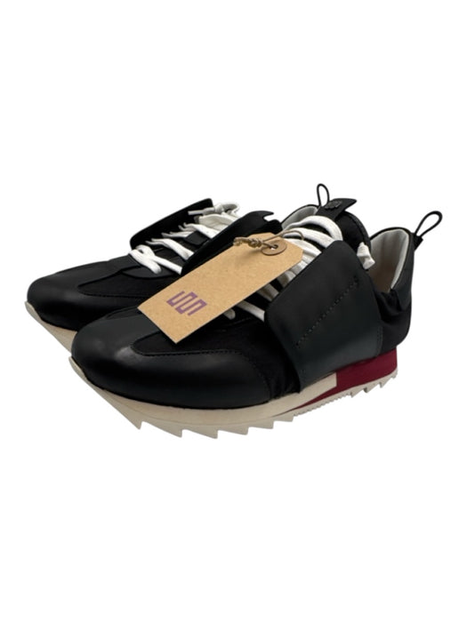 Esse Ut Esse Shoe Size 40 Black, Red, White Leather & Nylon Round Toe Sneakers Black, Red, White / 40