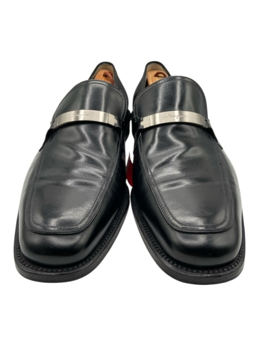 Ferragamo Shoe Size 13 Black Leather Solid Dress Men's Shoes 13