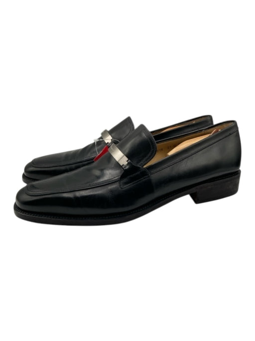 Ferragamo Shoe Size 13 Black Leather Solid Dress Men's Shoes 13