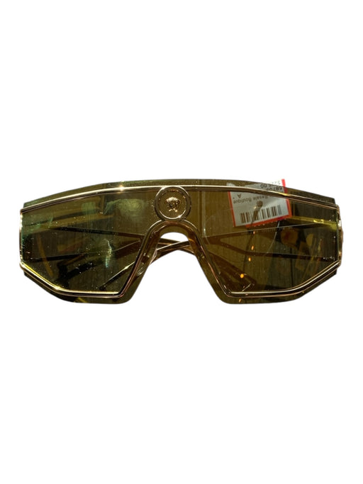 Versace Gold Clear Visor Men's Sunglasses