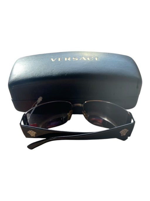 Versace Black & Silver Metal Men's Sunglasses