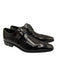 Versace Collection Shoe Size 42 Good Black Leather Solid Single Monkstrap Shoes 42