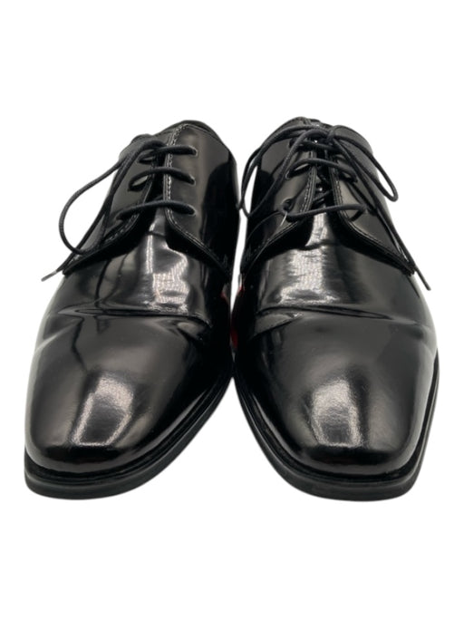 Versace Collection Shoe Size 42 Good Black Leather Solid Lace Up Dress Shoes 42