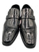 Versace Shoe Size 42 Black Leather Solid Single Monkstrap Dress Men's Shoes 42