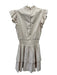 Cleobella Size XS Beige Cotton Ruffle Cap Sleeve Floral Eyelet Embroidered Dress Beige / XS