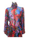 Dolce & Gabbana Size S Red & Multi Silk floral print Button Detail Chiffon Dress Red & Multi / S