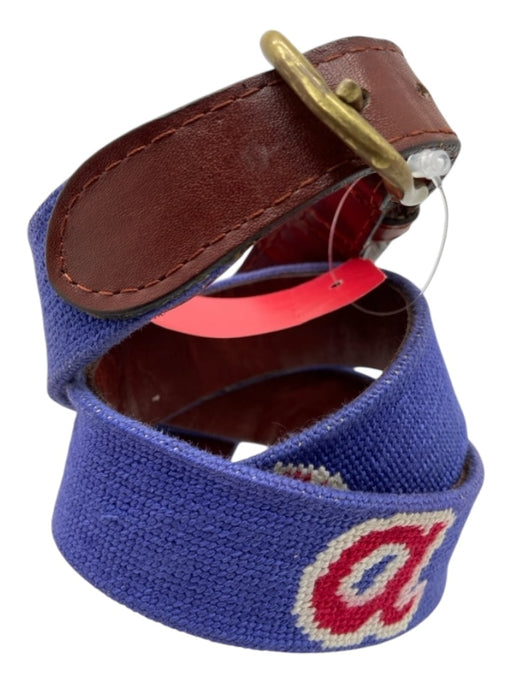 Smathers & Branson Blue & Red Canvas Braves Men's Belt