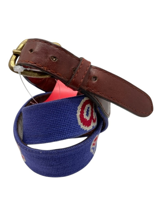 Smathers & Branson Blue & Red Canvas Braves Men's Belt