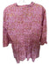 Jude Connally Size M Pink & Gold Cotton Zebra V Neck Half Sleeve Mini Dress Pink & Gold / M