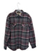 Dakota Grizzly Size L Red & Grey Wool Blend Plaid Button Down Collar Jacket Red & Grey / L