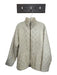 Barbour Size L Cream Nylon Blend Zip Up Quilted Pockets Men's Jacket Cream / L