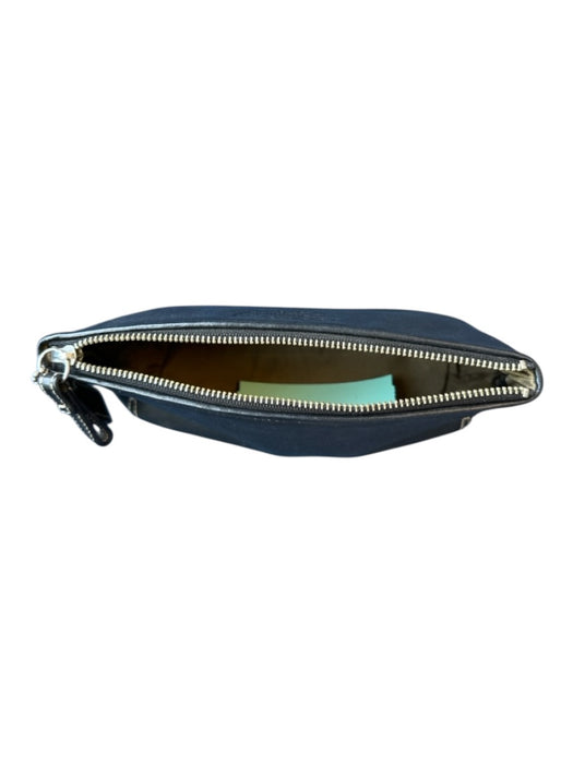 Coach Black Leather Pouch Zipper Bag Black / XS