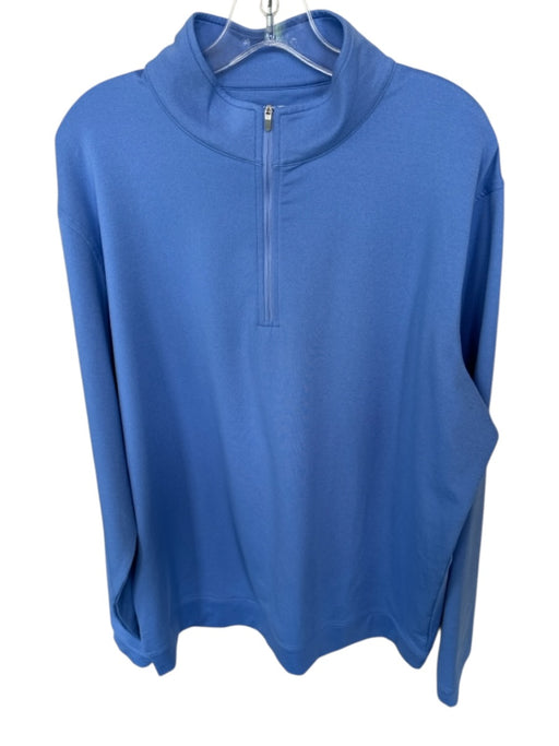 Peter Millar Cornflower Blue polyester & spandex Quarter Zip Men's Pullover Cornflower Blue / XL