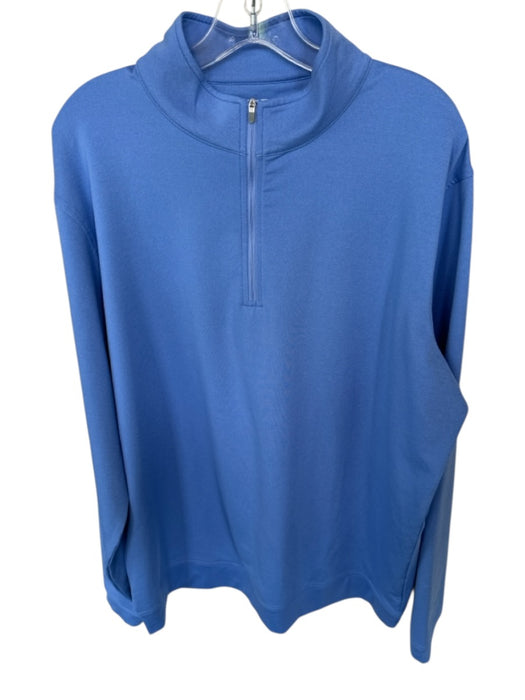 Peter Millar Cornflower Blue polyester & spandex Quarter Zip Men's Pullover Cornflower Blue / XL