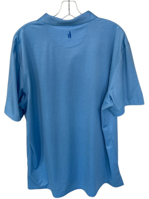 Johnnie-O Size XL Blue Polyester Dots Golf Men's Polo Blue / XL