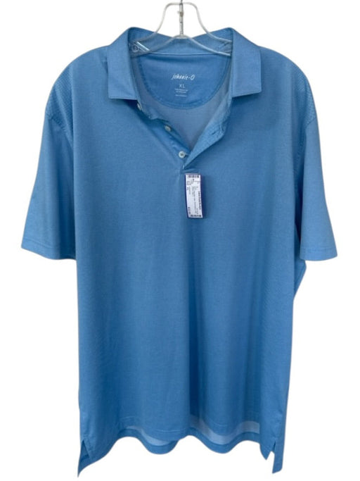 Johnnie-O Size XL Blue Polyester Dots Golf Men's Polo Blue / XL