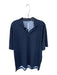 Paul Stuart Size L Navy & White Polyester Flowers Golf Men's Polo Navy & White / L