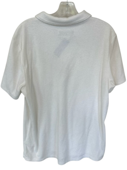 Outerknown Size L Cream Terry Men's Polo Cream / L