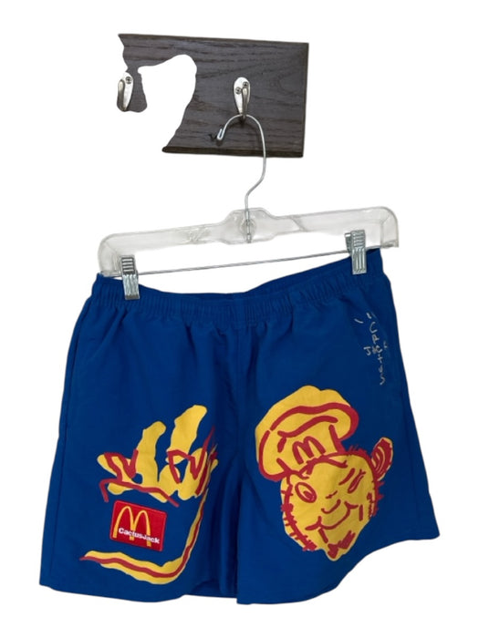 Cactus Jack Size M Royal Blue Print Nylon Abstract McDonalds Themed Swim Trunks Royal Blue Print / M