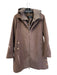 Betty Barclay Size 42 Brown Polyester Blend Removable hood Zip Front Coat Brown / 42