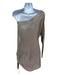 Reiss Size M Champagne & Beige Metallic Viscose Asymetric Slouchy Top Champagne & Beige / M