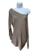 Reiss Size M Champagne & Beige Metallic Viscose Asymetric Slouchy Top Champagne & Beige / M