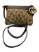 Gucci Brown Canvas Monogram Crossbody Bag Brown