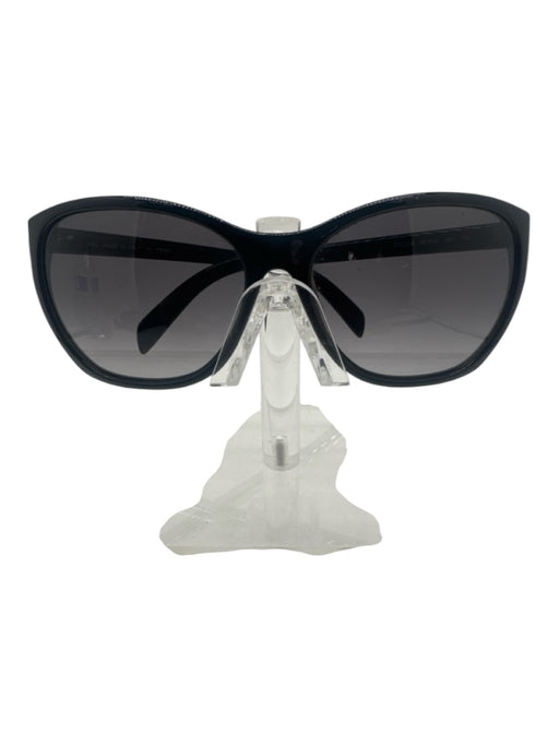 Fendi Black Plastic Cat Eye Logo Sunglasses Black