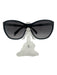 Fendi Black Plastic Cat Eye Logo Sunglasses Black