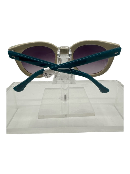 Derek Lam Blue & Brown Plastic Cat Eye Sunglasses Blue & Brown