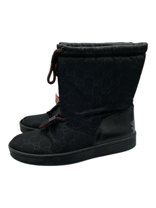 Gucci Shoe Size est 37 Black Nylon Monogram Lug sole Snow Boot Booties Black / est 37