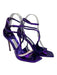 Jimmy Choo Shoe Size 39 Purple Metallic open toe Strappy Stiletto Chrome Pumps Purple / 39