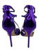 Jimmy Choo Shoe Size 39 Purple Metallic open toe Strappy Stiletto Chrome Pumps Purple / 39