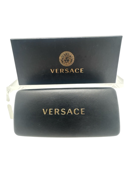 Versace Black Plastic Polarized Aviator Sunglasses Black