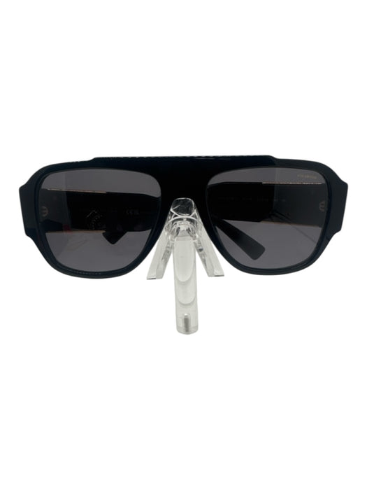 Versace Black Plastic Polarized Aviator Sunglasses Black