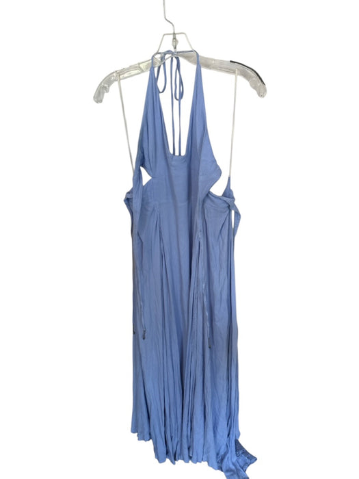 Free People Size M Light Purple Viscose Maxi Spaghetti Strap Triangle Top Dress Light Purple / M