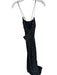 Betsy & Adam Size 6 Black & Gold Polyester Maxi Abstract Spaghetti Strap Dress Black & Gold / 6