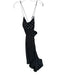 Betsy & Adam Size 6 Black & Gold Polyester Maxi Abstract Spaghetti Strap Dress Black & Gold / 6