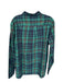 The North Face NWT Size L Green & Navy Cotton Blend Plaid Button Up Collar Shirt Green & Navy / L