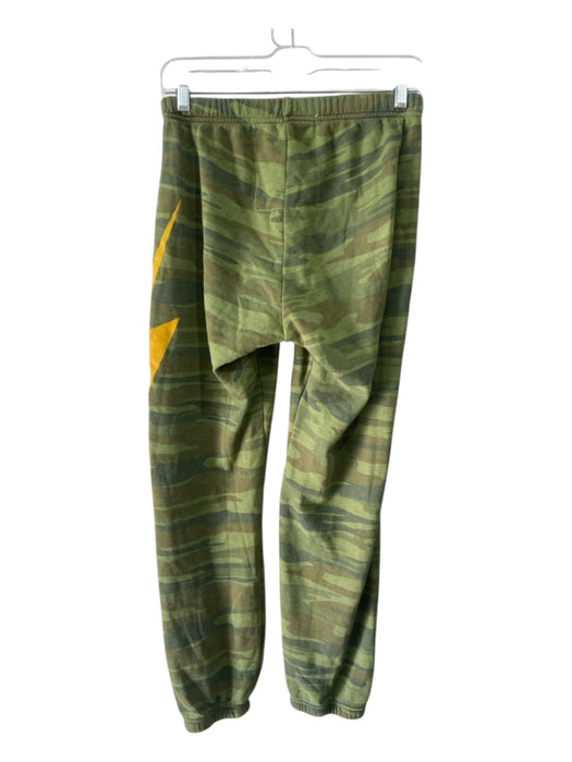 Aviator Size M Green Print Cotton Blend Camoflage Elastic Waist Jogger Pants Green Print / M